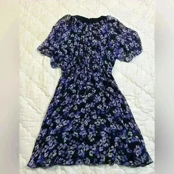 Kate Spade size small hydrangea chiffon dress 100% silk - Picture 14 of 16